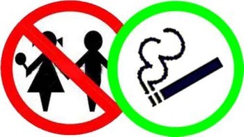 No Children Smoking Area