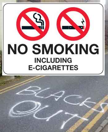 No blacks, No smoking