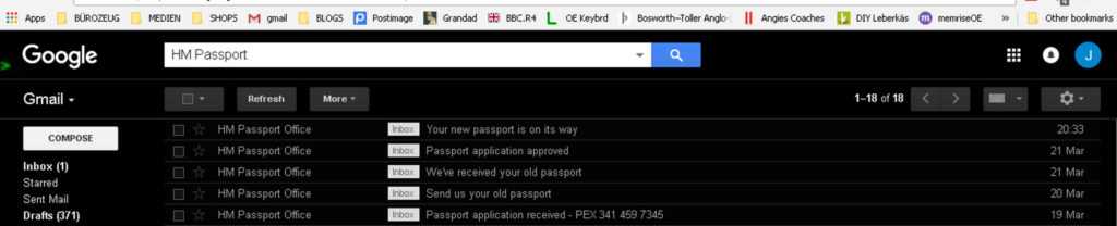 Progress of application
